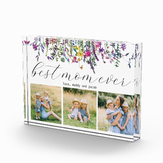 Best mam Ever Modern Three Photo Block Fotoblokken (Rechts)