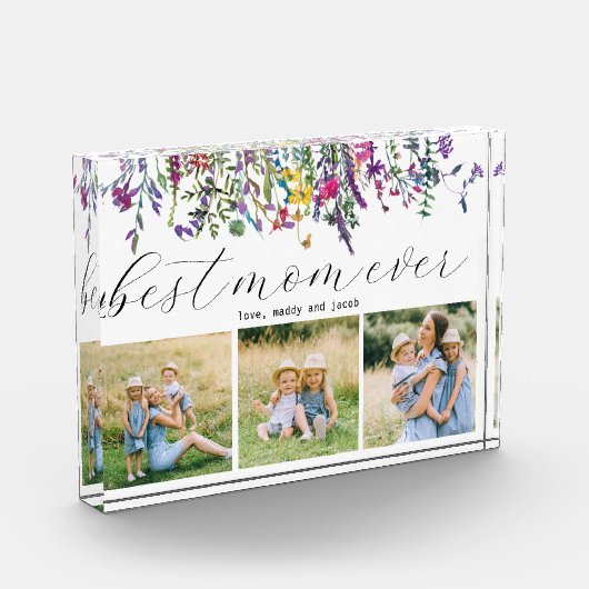 Best mam Ever Modern Three Photo Block Fotoblokken (Links)