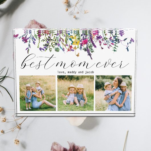 Best mam Ever Modern Three Photo Block Fotoblokken