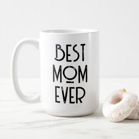 Best mam Ever Modern Typography Moederdag Gift Koffiemok (Met donut)