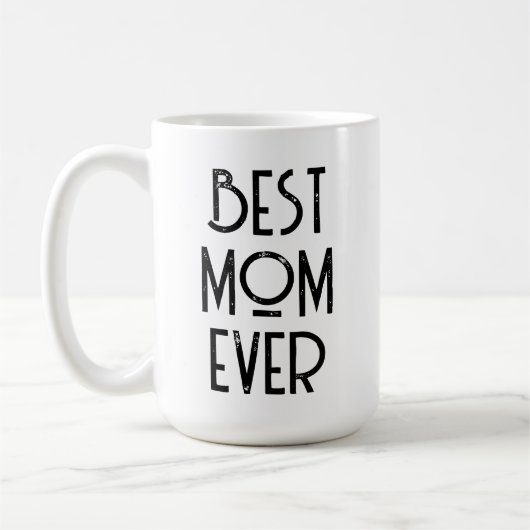 Best mam Ever Modern Typography Moederdag Gift Koffiemok (Links)