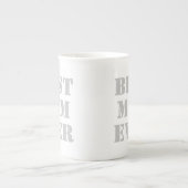 Best mam Ever Modern Typography Moederdag Gift Porselein Kop (Voorkant)