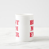 Best mam Ever Modern Typography Moederdag Gift Porselein Kop (Voorkant)