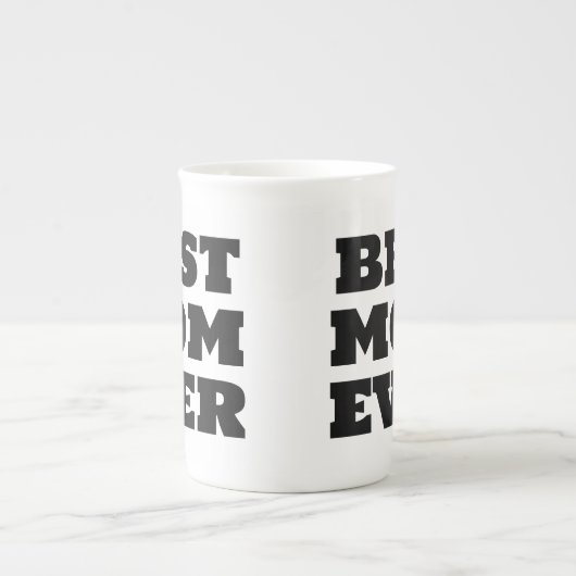 Best mam Ever Modern Typography Moederdag Gift Porselein Kop (Voorkant)
