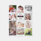 Best mam Ever Moderne Cute Photo Collage Custom Fleece Deken (Voorkant)