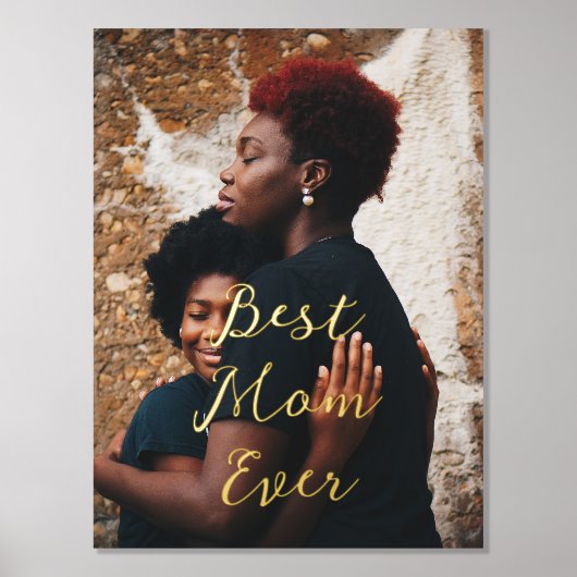 Best mam Ever Moeder Gift Foto Gepersonaliseerd Folie Afdrukken (Voorkant)