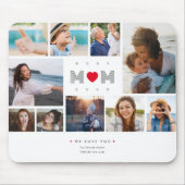 Best mam Ever Moederdag 10 Photo Collage Muismat (Voorkant)
