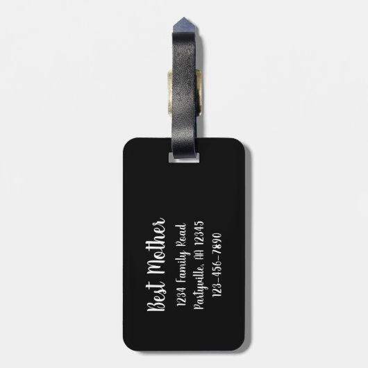 Best mam Ever Moederdag Bagagelabel (Achterkant verticaal)