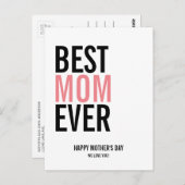 Best mam Ever Moederdag Briefkaart (Voorkant / Achterkant)