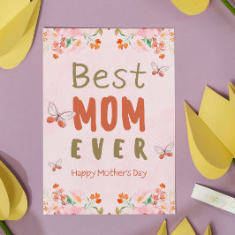 Best mam Ever Moederdag Briefkaart