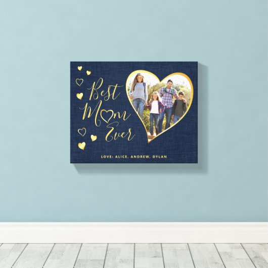 Best mam Ever Moederdag Canvas Afdruk (Insitu (Houten vloer))