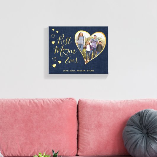Best mam Ever Moederdag Canvas Afdruk (Insitu (Woonkamer))