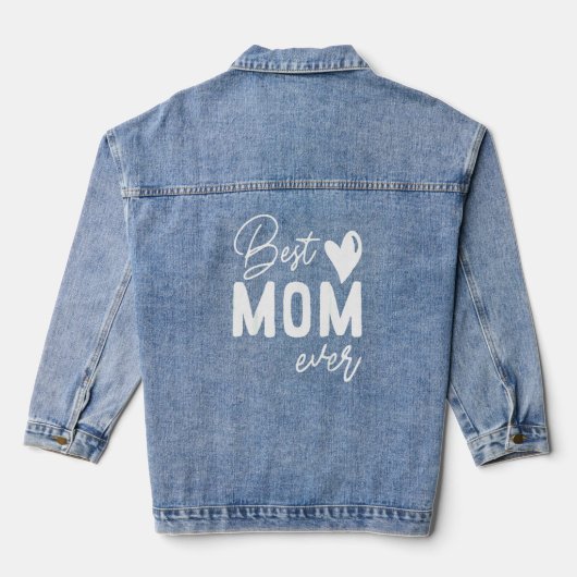 Best mam Ever Moederdag Denim Jacket (Achterkant)