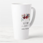 Best Mam Ever Moederdag Floral Aangepast Latte Mok (Rechterhoek)