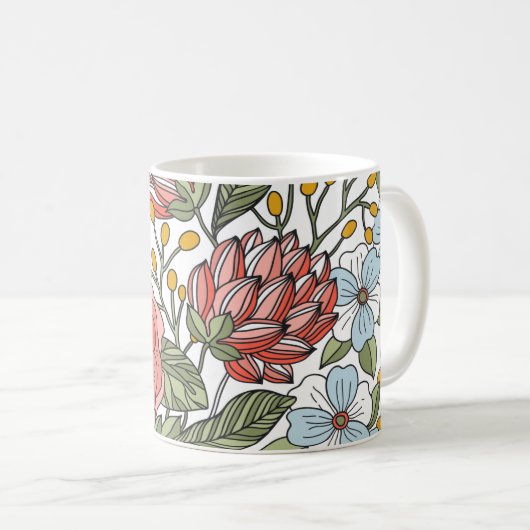 Best mam Ever Moederdag Floral Koffiemok (Voorkant rechts)