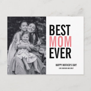 Best mam Ever Moederdag Foto Briefkaart