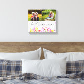Best Mam Ever Moederdag Foto Collage Floral Canvas Afdruk (Insitu (Slaapkamer))