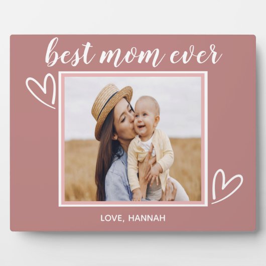 Best mam ever Moederdag Fotoplaat (Voorkant)