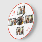 Best mam Ever Moederdag Gift 3 Photo Cutout Grote Klok (Hoek)