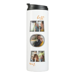 Best mam Ever Moederdag Gift 3 Photo Cutout Thermosbeker