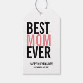 Best mam Ever Moederdag Gift Label Cadeaulabel (Voorkant)