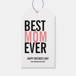 Best mam Ever Moederdag Gift Label Cadeaulabel