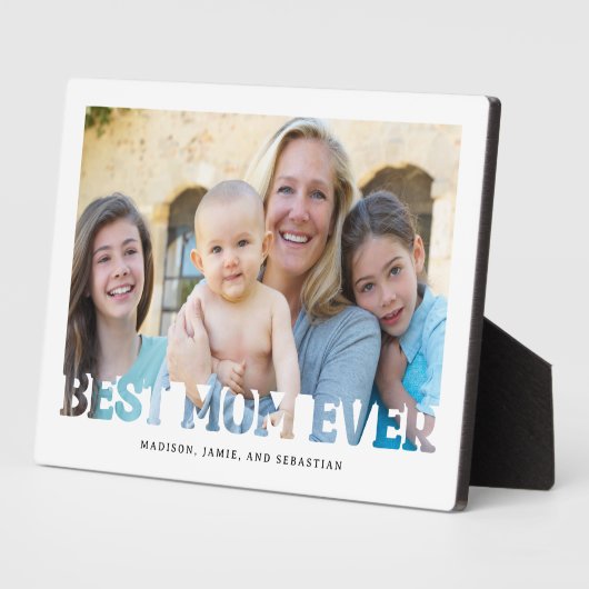 Best mam Ever Moederdag Gift Photo Fotoplaat (Zijkant)