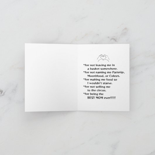 Best mam Ever Moederdag Kaart (Binnen)