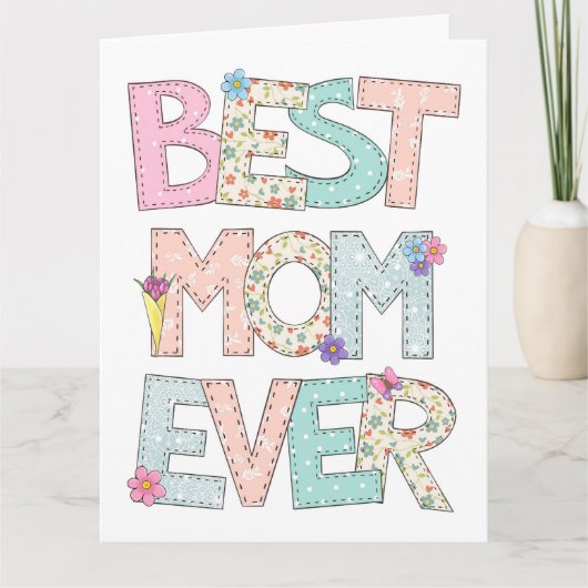 Best mam Ever Moederdag Kaart (Voorkant)