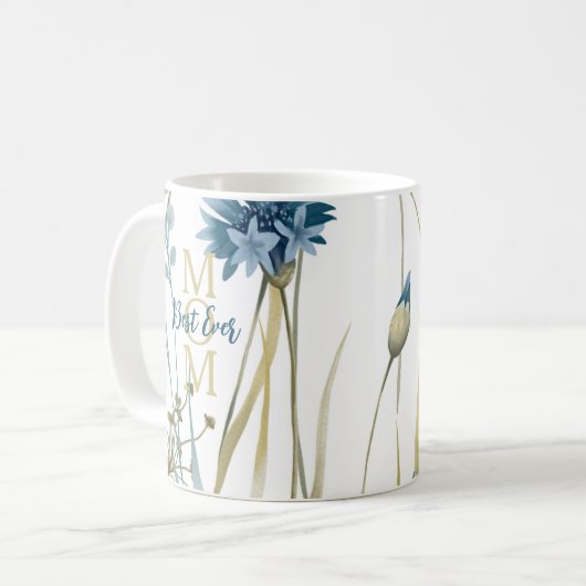 Best mam Ever Moederdag Monogram Floral Koffiemok (Voorkant links)