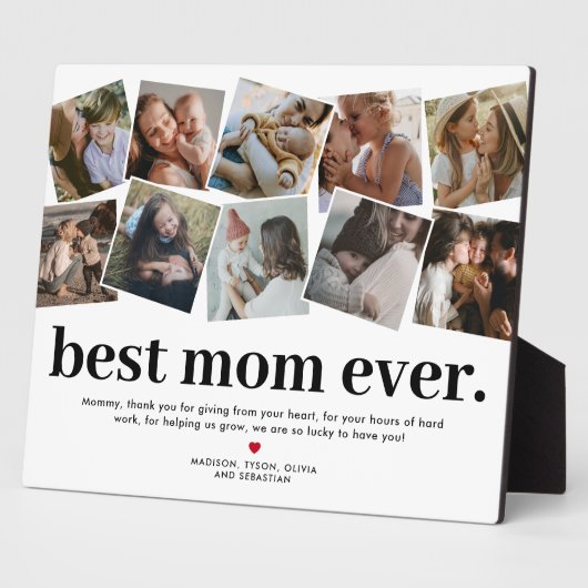 Best mam Ever Moederdag Photo Collage Plaque Fotoplaat (Zijkant)
