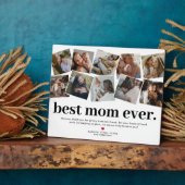 Best mam Ever Moederdag Photo Collage Plaque Fotoplaat (Zijkant)