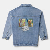 Best mam Ever Moederdag Photo Denim Jacket (Achterkant)
