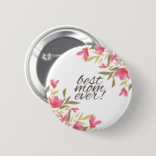 Best mam Ever Moederdag | Pin-Button Ronde Button 5,7 Cm (Voorkant /achterkant)