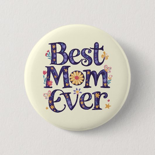 Best mam Ever Moederdag Ronde Button 5,7 Cm (Voorkant)