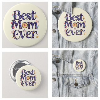 Best mam Ever Moederdag Ronde Button 5,7 Cm