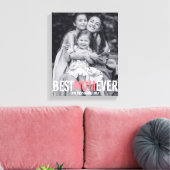 Best mam Ever Moederdag Stretted Canvas Print (Insitu (Woonkamer))
