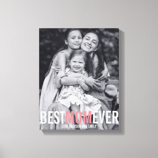Best mam Ever Moederdag Stretted Canvas Print (Voorkant)