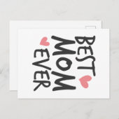 Best mam Ever Moederdag Typografie | BRIEFKAART (Voorkant / Achterkant)