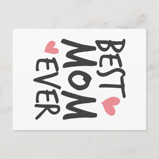 Best mam Ever Moederdag Typografie | BRIEFKAART (Voorkant)