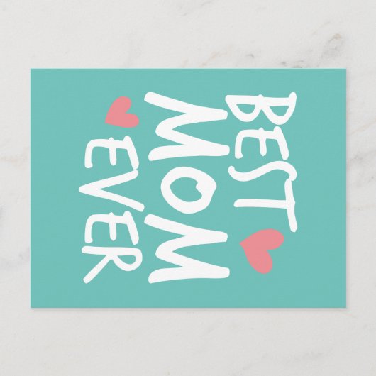 Best mam Ever Moederdag Typografie | BRIEFKAART (Voorkant)