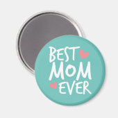 Best mam Ever Moederdag Typografie | Magneet (Voorkant / Achterkant)