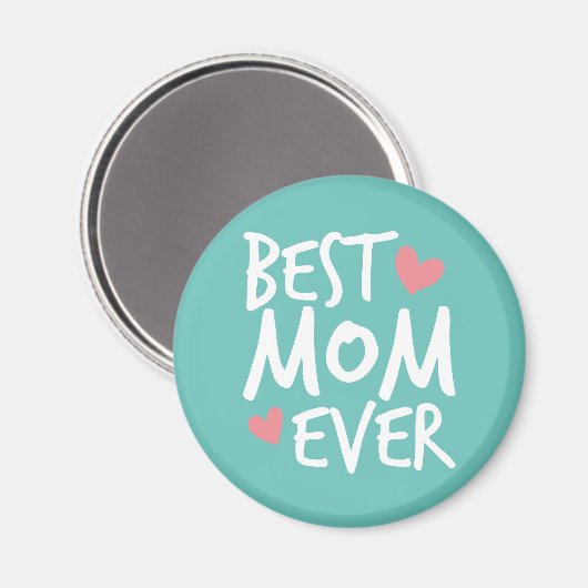 Best mam Ever Moederdag Typografie | Magneet (Voorkant / Achterkant)