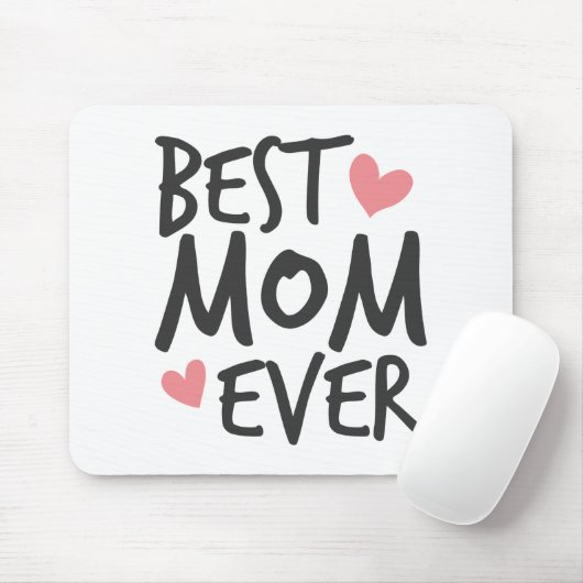Best mam Ever Moederdag Typografie | Mousepad Muismat (Met muis)