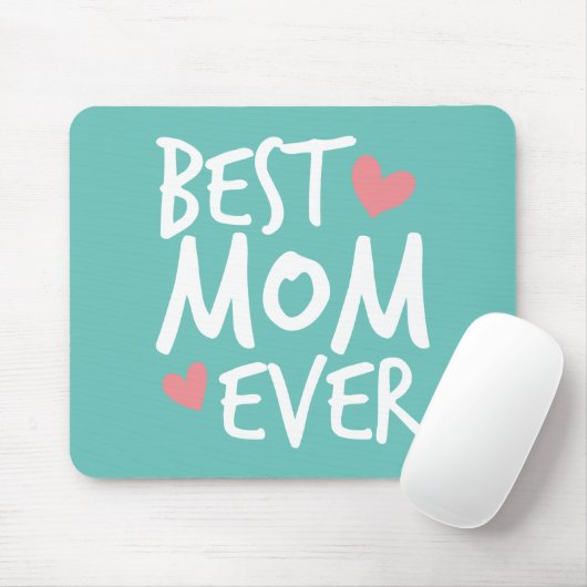 Best mam Ever Moederdag Typografie | Mousepad Muismat (Met muis)