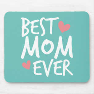 Best mam Ever Moederdag Typografie   Mousepad Muismat