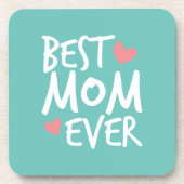 Best mam Ever Moederdag Typografie | ONDERZETTER (Voorkant)