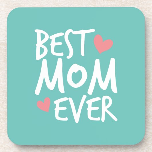 Best mam Ever Moederdag Typografie | ONDERZETTER (Voorkant)
