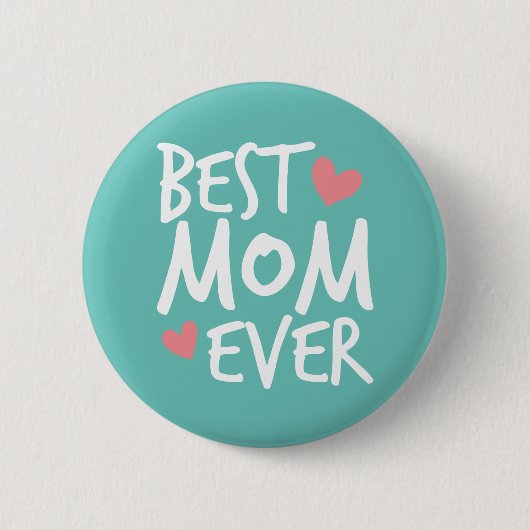 Best mam Ever Moederdag Typografie | Pin-Button Ronde Button 5,7 Cm (Voorkant)