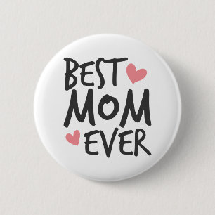 Best mam Ever Moederdag Typografie Pin-Button Ronde Button 5,7 Cm